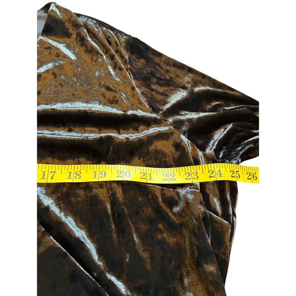 H by Halston Black Crushed Velvet Dress - Size 2x - Picture 6 of 14